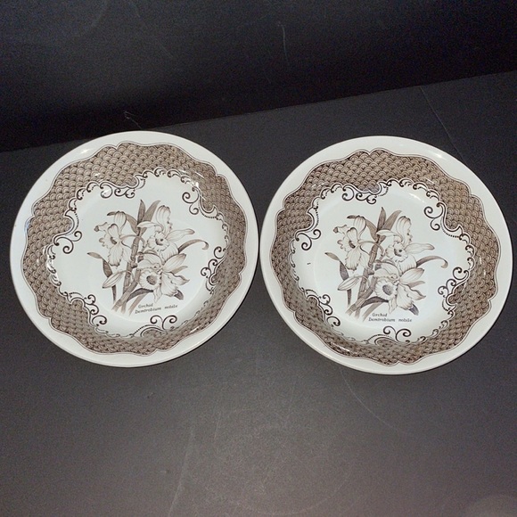 5 Orchid Nobile English Ironstone Tableware Soup Bowls England Staffordshire - Picture 5 of 11